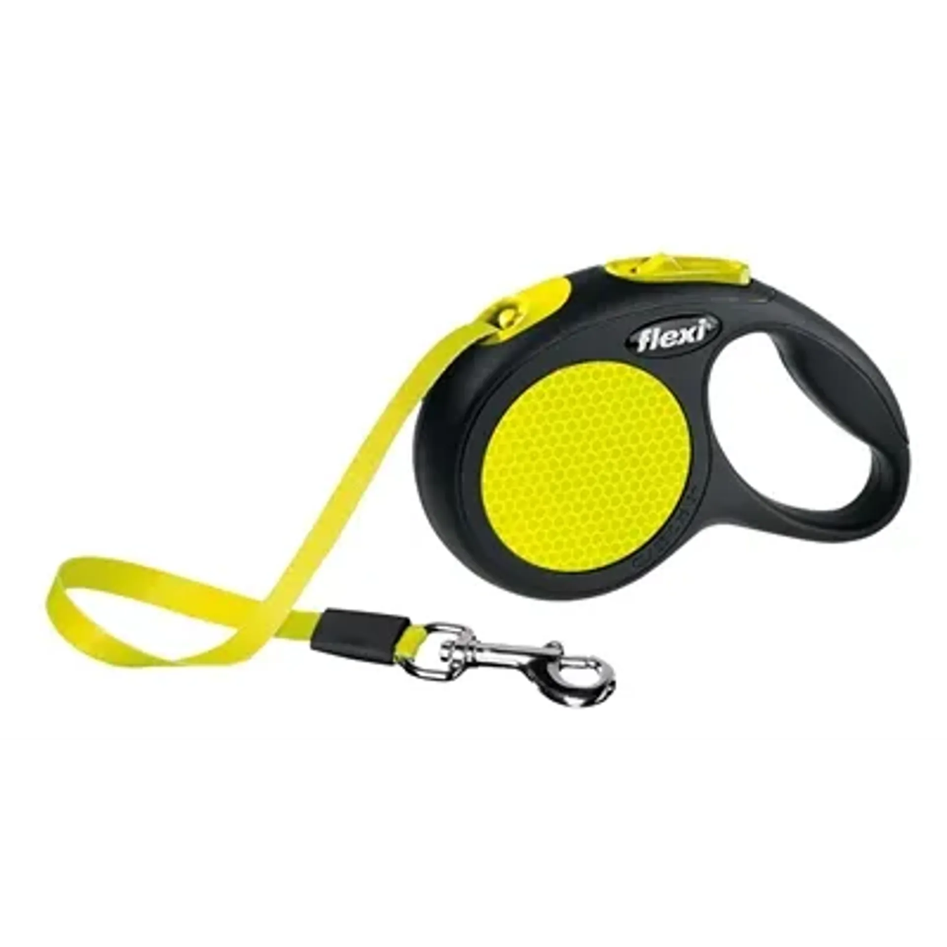 FLEXI ROLLIJN NEW CLASSIC NEON TAPE ZWART / GEEL L 5 MTR