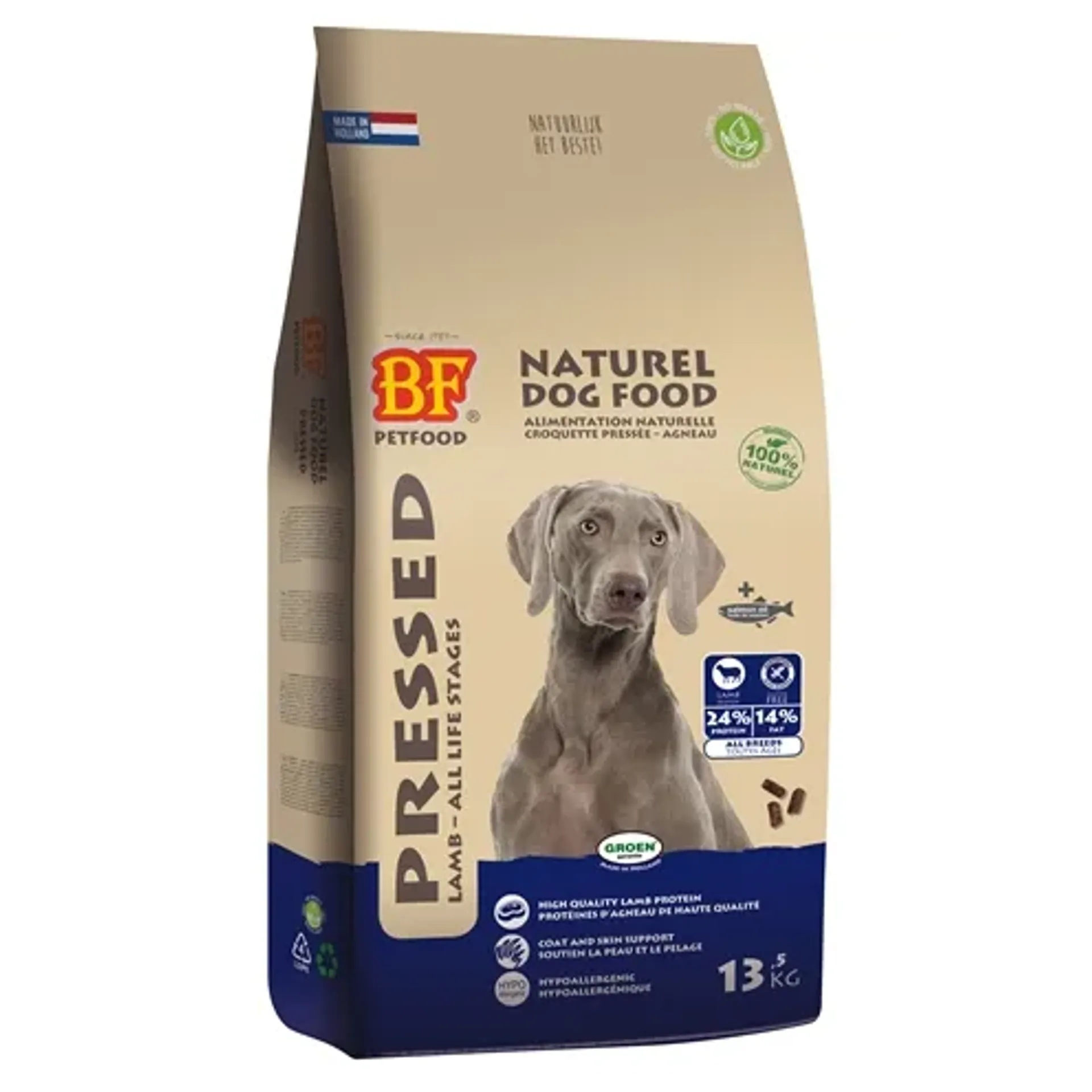 BF PETFOOD GEPERST LAM / RIJST PREMIUM 13,5 KG