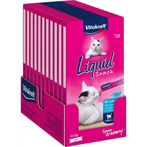VITAKRAFT CAT LIQUID SNACK ZALM & OMEGA 11X6 ST VITAKRAFT CAT LIQUID SNACK ZALM & OMEGA 11X6 ST