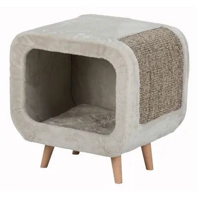 TRIXIE ALICIA RELAX HUIS LICHTGRIJS / GRIJS GEMELEERD 48X48X38 CM TRIXIE ALICIA RELAX HUIS LICHTGRIJS / GRIJS GEMELEERD 48X48X38 CM