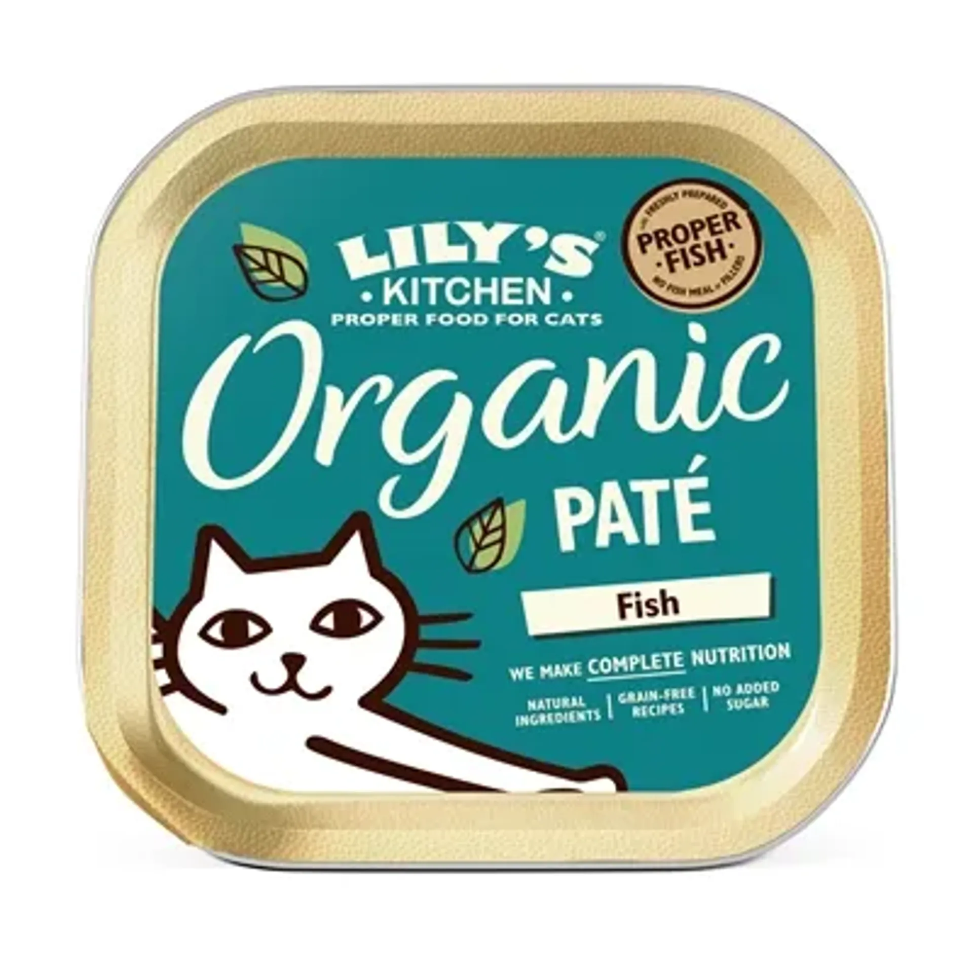LILY’S KITCHEN CAT ORGANIC FISH PATE 19X85 GR