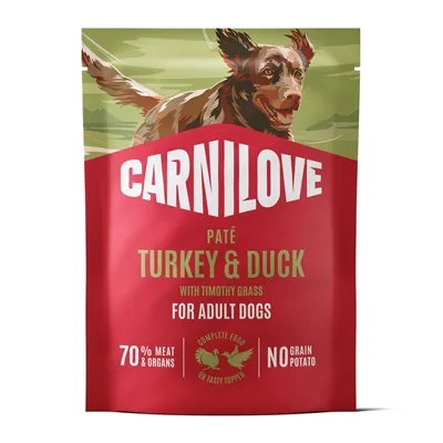 CARNILOVE POUCH TURKEY / DUCK / TIMOTHY GRASS 12X300 GR CARNILOVE POUCH TURKEY / DUCK / TIMOTHY GRASS 12X300 GR