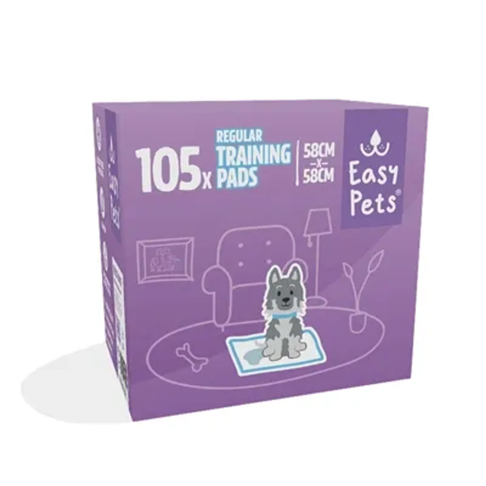 EASYPETS PUPPY TRAINING PADS LAVENDER 58X58 CM 105 ST