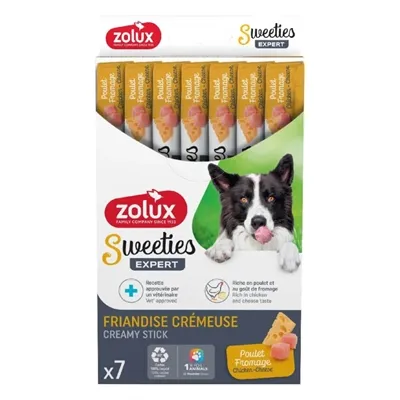ZOLUX SWEETIES EXPERT CREAMY STICKS KIP / KAAS 7X14 GR ZOLUX SWEETIES EXPERT CREAMY STICKS KIP / KAAS 7X14 GR