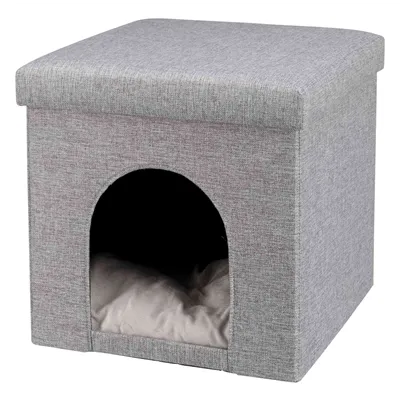 TRIXIE POEF KATTENMAND RELAX-IGLO ALOIS GRIJS 40X40X38 CM TRIXIE POEF KATTENMAND RELAX-IGLO ALOIS GRIJS 40X40X38 CM