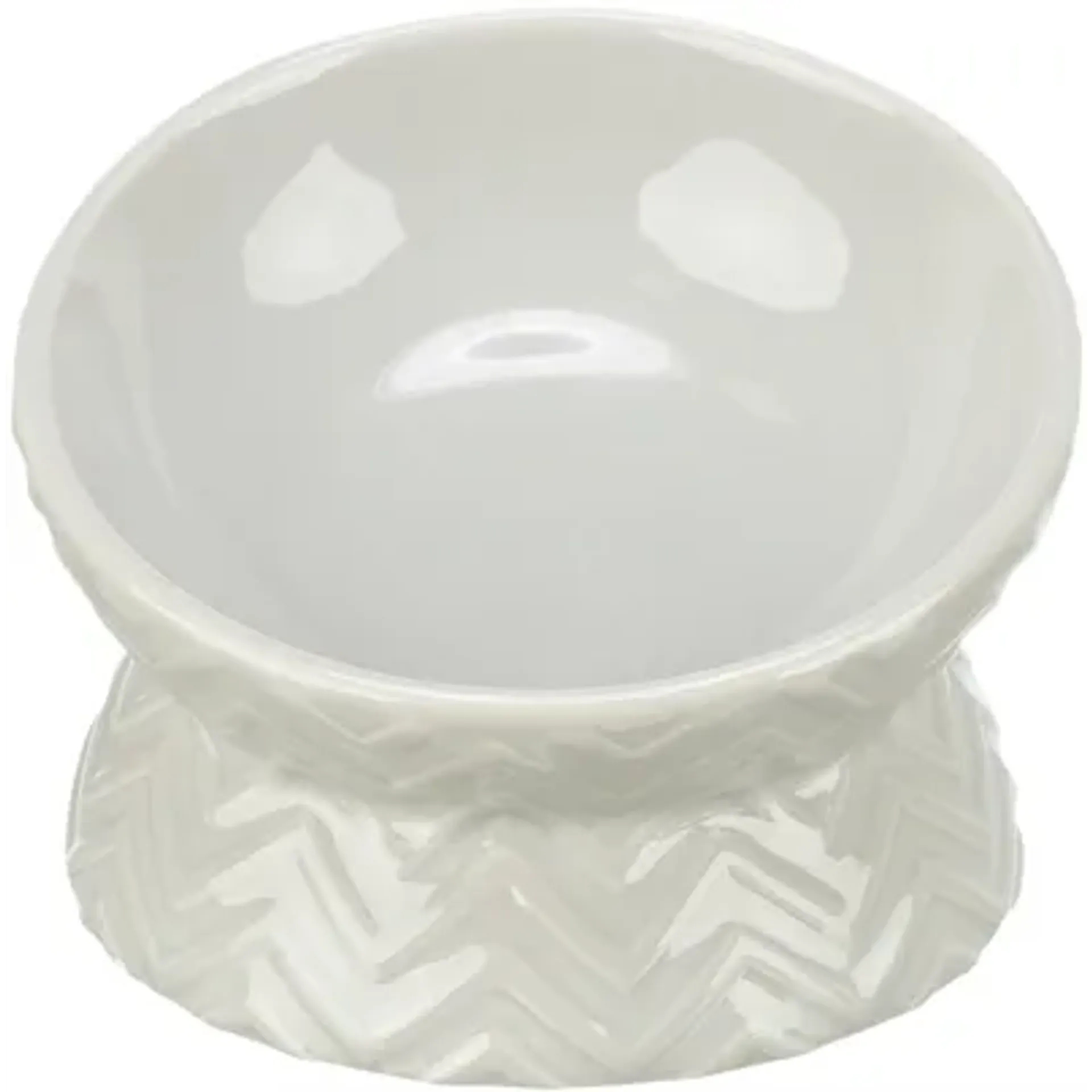 TRIXIE VERHOOGDE VOERBAK / WATERBAK KERAMIEK LICHT TAUPE 150 ML 13 CM