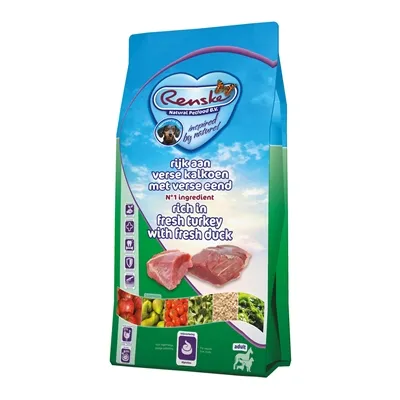 RENSKE SUPER PREMIUM ADULT KALKOEN / EEND 6,5 KG RENSKE SUPER PREMIUM ADULT KALKOEN / EEND 6,5 KG