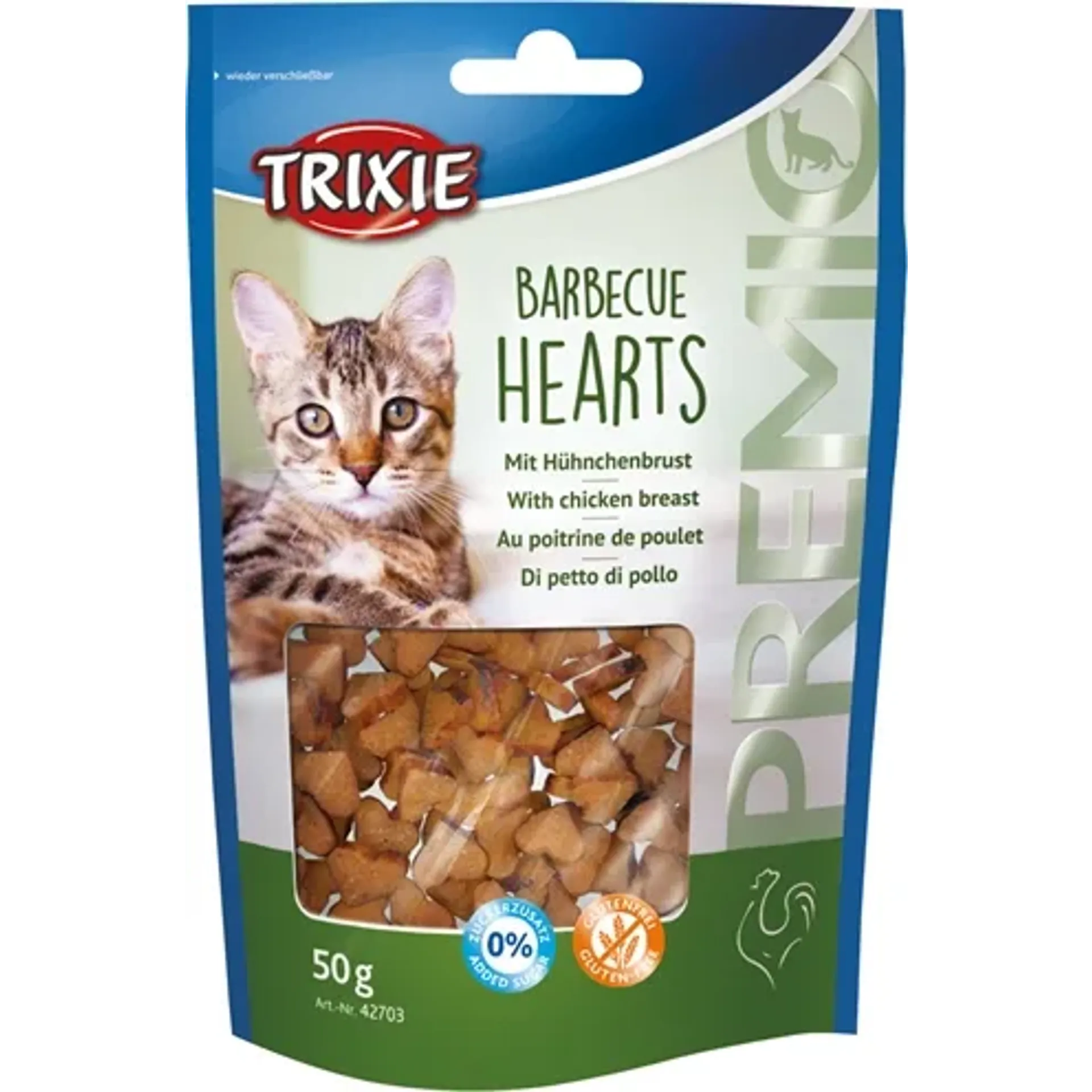 TRIXIE PREMIO BARBECUE HEARTS 50 GR