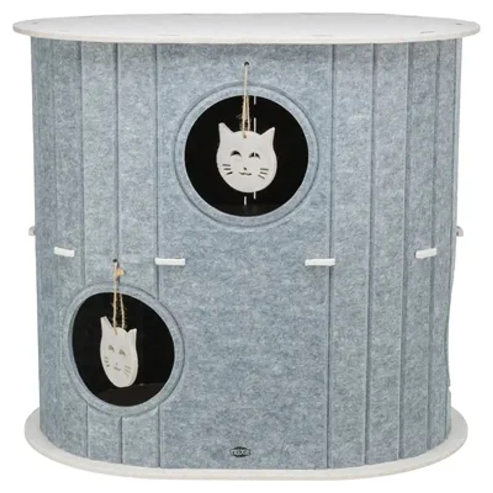 TRIXIE SPEELBOX MARA OVAAL VILT ZAND / GRIJS 66X46X62 CM