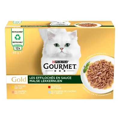 GOURMET GOLD MALSE LEKKERNIJEN MULTIPACK 12X85 GR GOURMET GOLD MALSE LEKKERNIJEN MULTIPACK 12X85 GR