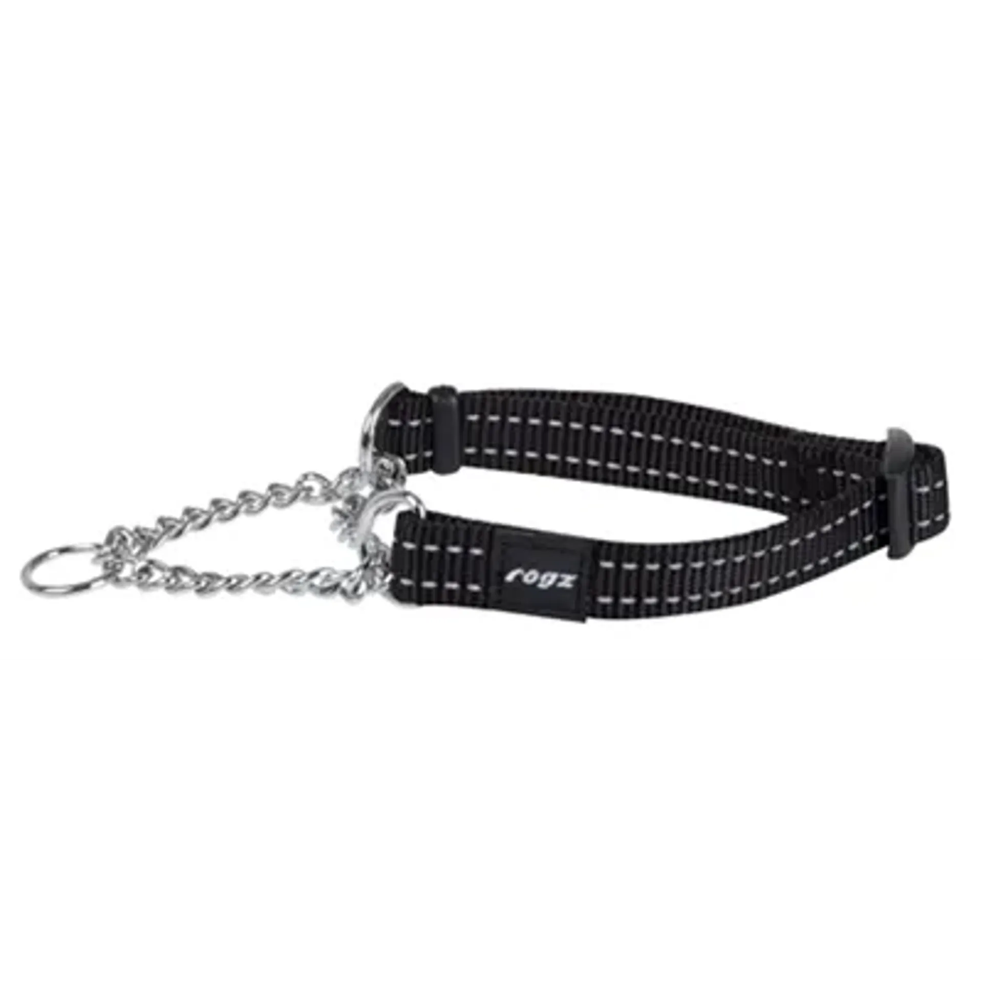 ROGZ FOR DOGS SNAKE HALFSLIP HALSBAND ZWART 16 MMX32-44 CM