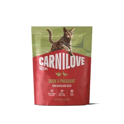 CARNILOVE ACTIVE ADULT STERILISED ALL BREEDS DUCK / PHEASANT 400 GR CARNILOVE ACTIVE ADULT STERILISED ALL BREEDS DUCK / PHEASANT 400 GR