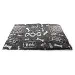 VETBED DOG PRINT GRIJS / WIT GERECYCLED 100X75X2 CM VETBED DOG PRINT GRIJS / WIT GERECYCLED 100X75X2 CM