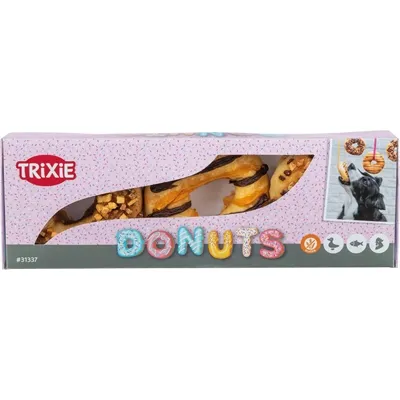 TRIXIE DONUTS EEND / KIP / KABELJAUW 9 CM 55 GR 3 ST TRIXIE DONUTS EEND / KIP / KABELJAUW 9 CM 55 GR 3 ST