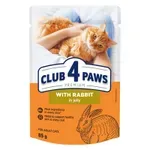 CLUB 4 PAWS PREMIUM ADULT POUCH KONIJN IN GELEI 24X85 GR CLUB 4 PAWS PREMIUM ADULT POUCH KONIJN IN GELEI 24X85 GR