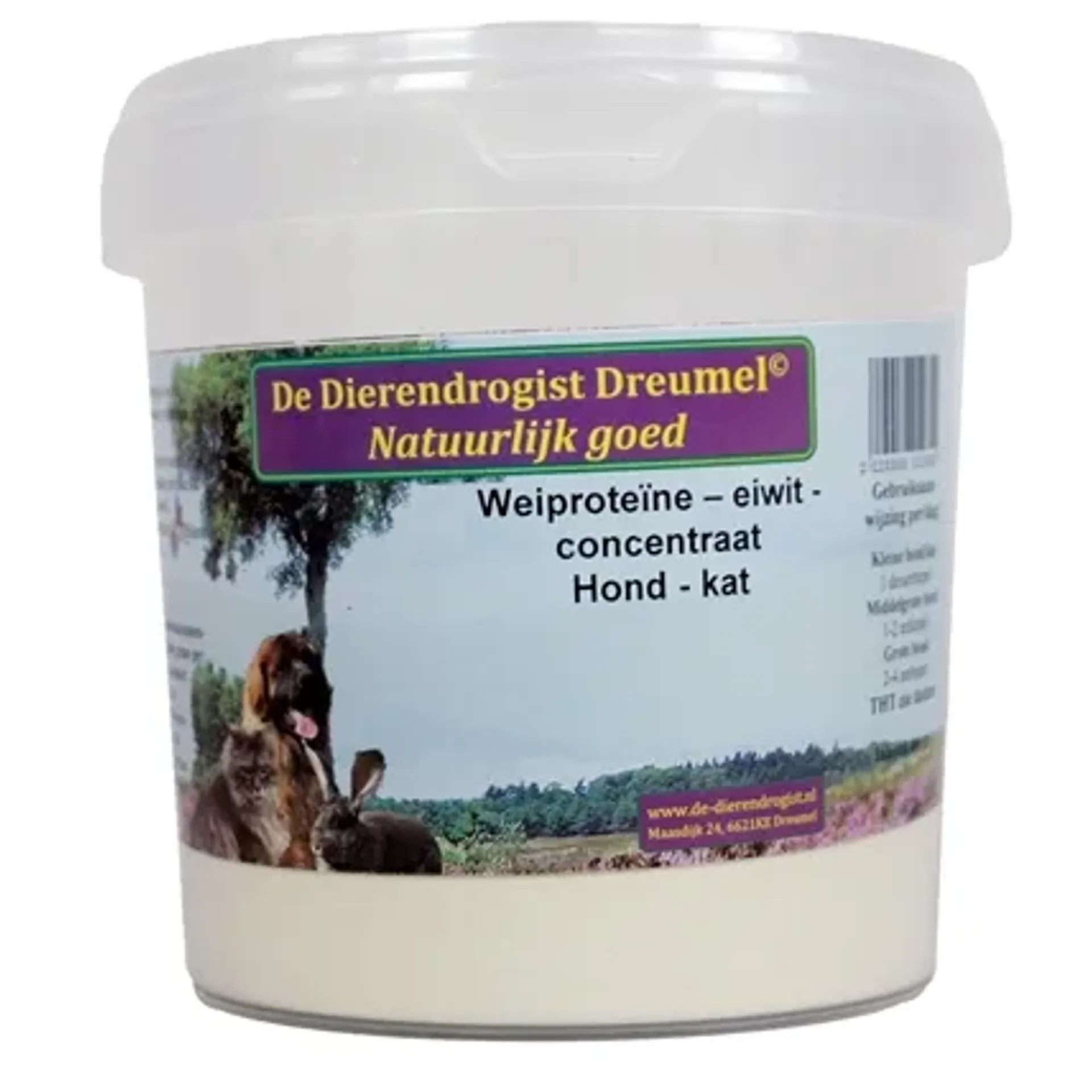 DIERENDROGIST WEIPROTEINE CONCENTRAAT HOND / KAT 400 GR