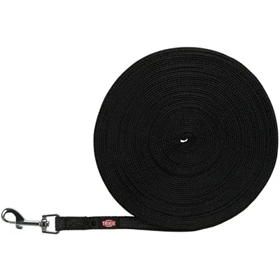 TRIXIE HONDENRIEM SLEEPLIJN MET RUBBER BEKLEED ZWART 15 MTRX1,5 CM TRIXIE HONDENRIEM SLEEPLIJN MET RUBBER BEKLEED ZWART 15 MTRX1,5 CM