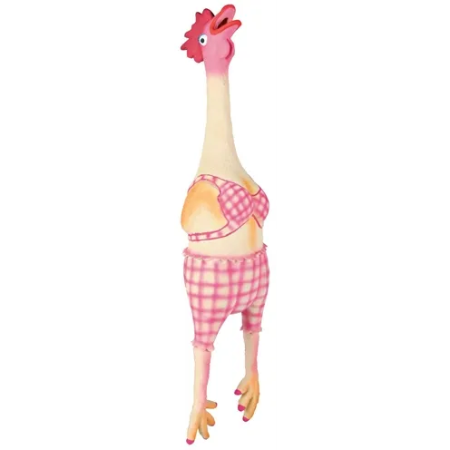 TRIXIE KIP IN BIKINI MET DIERENGELUID LATEX / POLYESTERVLIES 48 CM TRIXIE KIP IN BIKINI MET DIERENGELUID LATEX / POLYESTERVLIES 48 CM