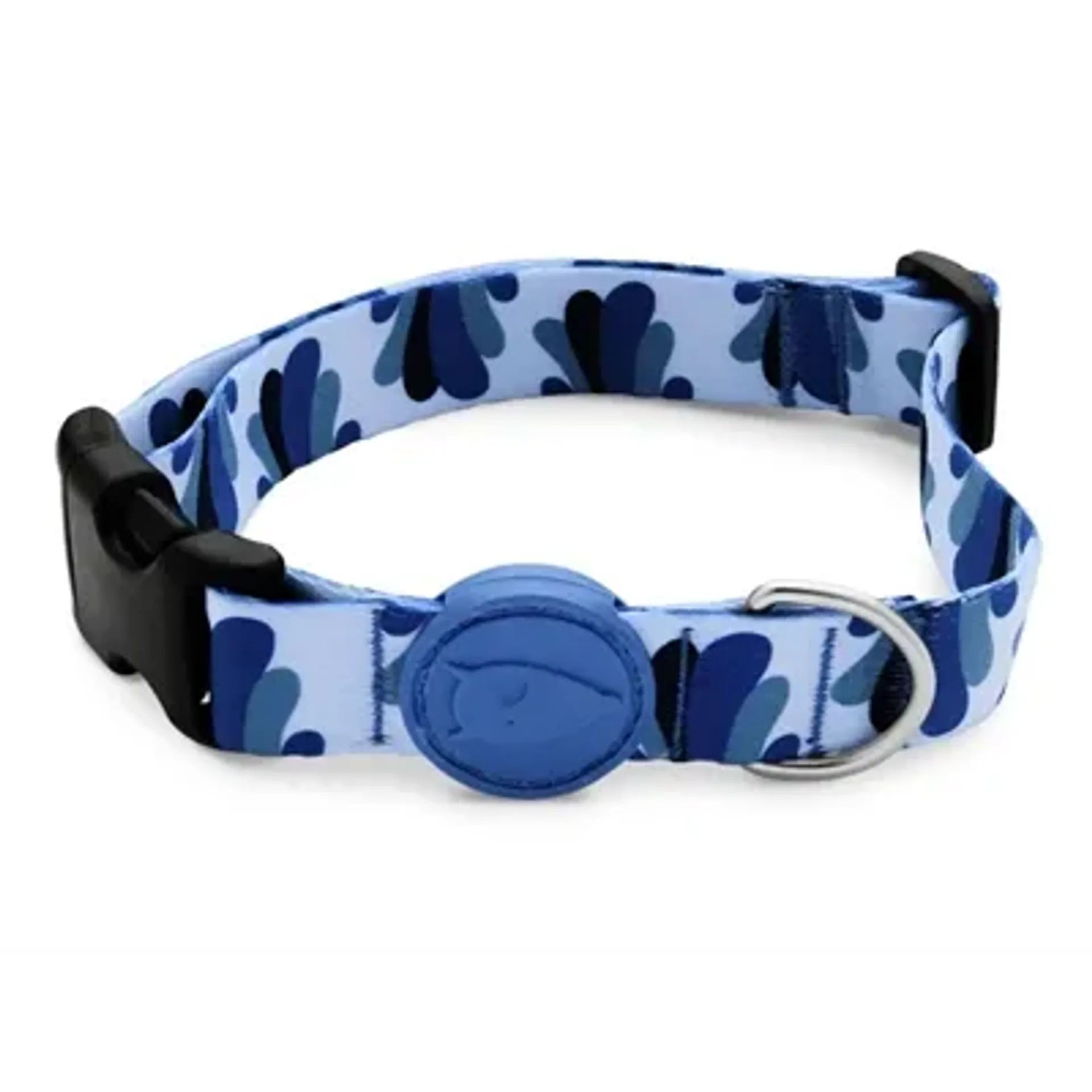 MORSO HALSBAND HOND GERECYCLED SPLASH BLAUW 30-42X1,5 CM