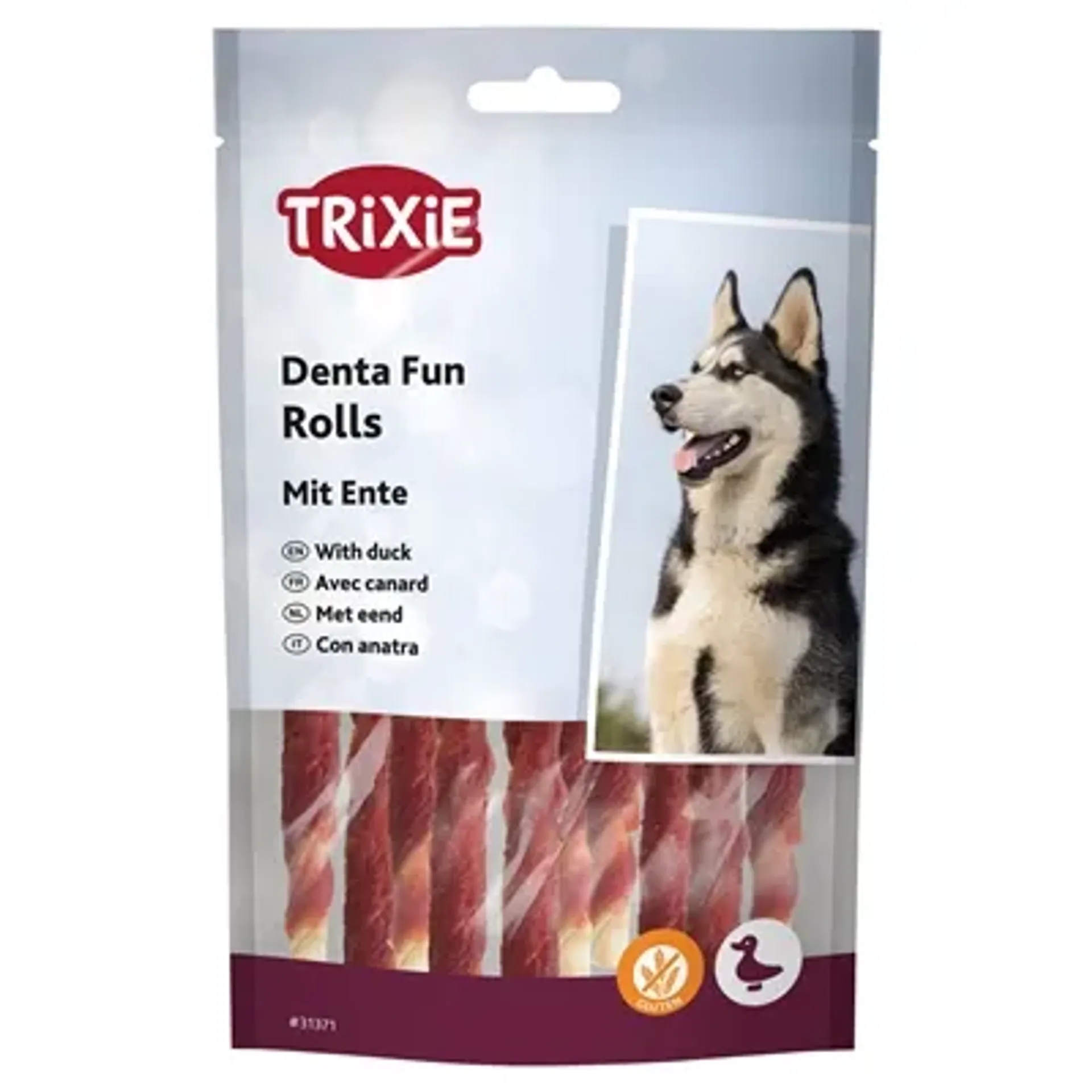 TRIXIE DENTA FUN DUCK CHEWING ROLLS 80 GR 12 CM
