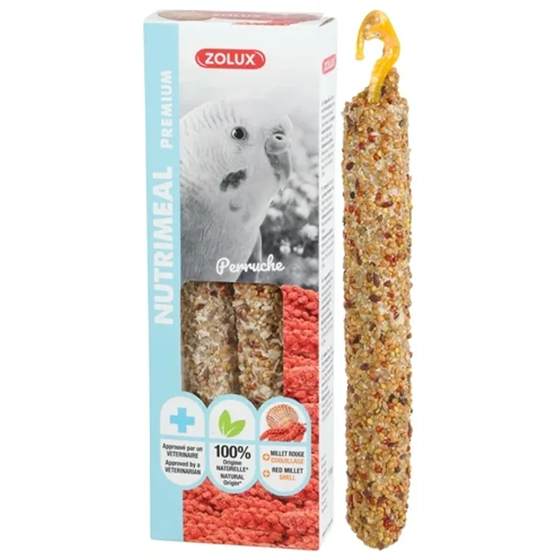 ZOLUX NUTRIMEAL STICK PARKIET RODE GIERST 110 GR 2 ST