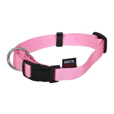 MARTIN HALSBAND BASIC NYLON ROZE 30-45X1,6 CM MARTIN HALSBAND BASIC NYLON ROZE 30-45X1,6 CM