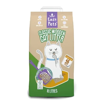 EASYPETS BIODEGRADABLE CLASSIC HOUTKORRELS KATTENBAKVULLING 10 LTR EASYPETS BIODEGRADABLE CLASSIC HOUTKORRELS KATTENBAKVULLING 10 LTR