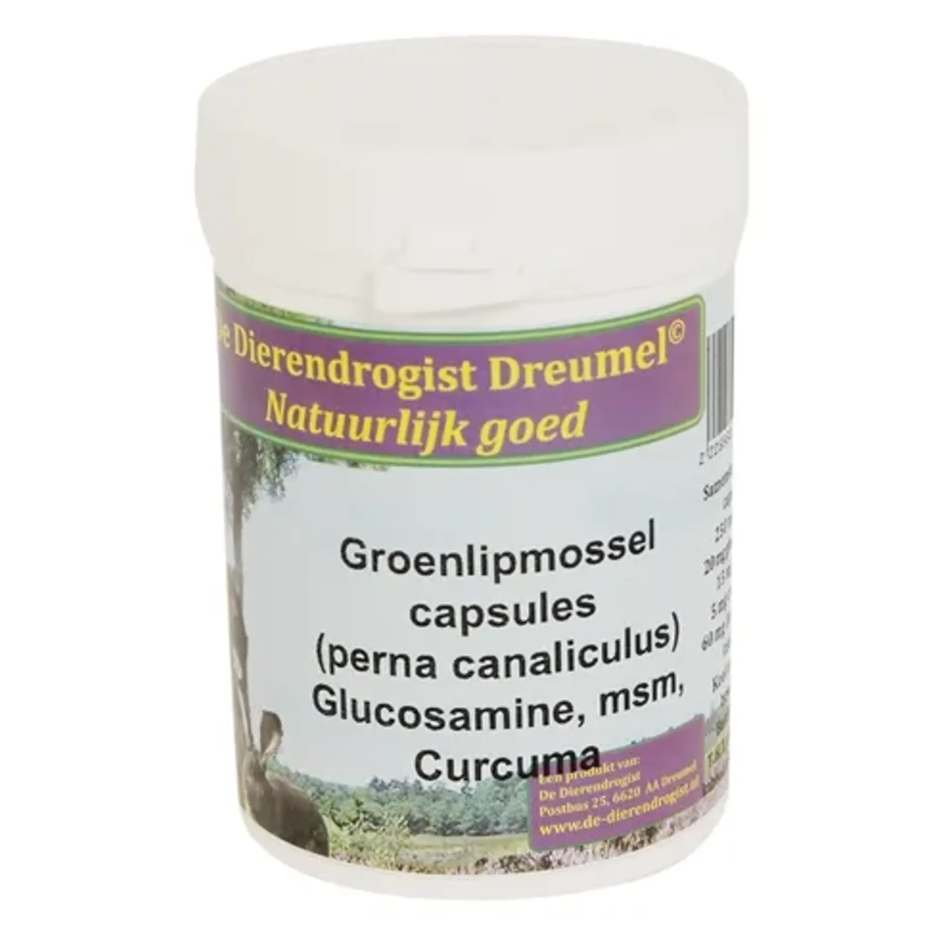 DIERENDROGIST GROENLIPMOSSEL MET GLUCOSAMINE / MSM / CURCUMA 150 ST