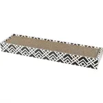 TRIXIE KRABKARTON SCRATCHY CATNIP ZWART / WIT 48X13X5 CM TRIXIE KRABKARTON SCRATCHY CATNIP ZWART / WIT 48X13X5 CM