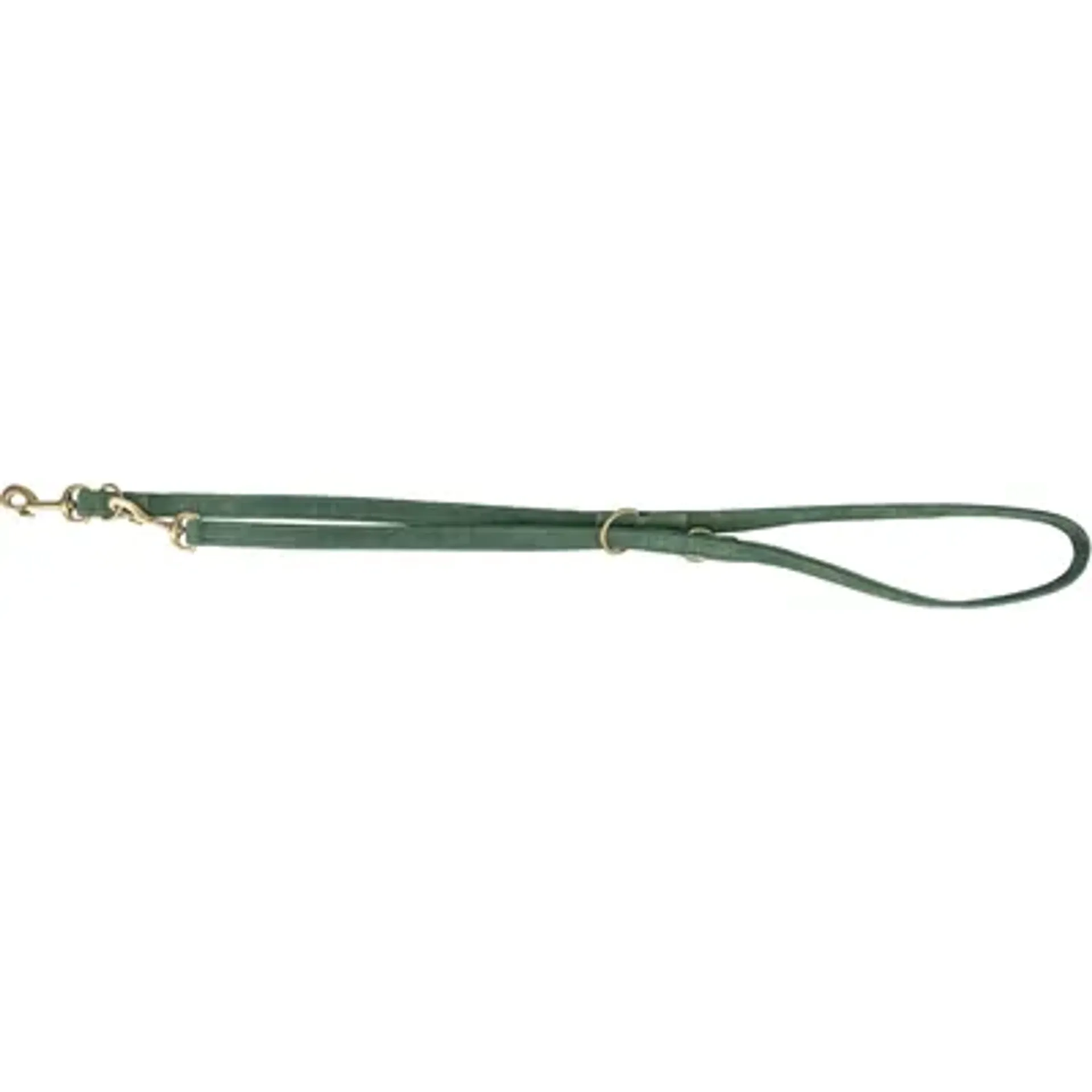 TRIXIE HONDENRIEM PURE VERSTELBAAR LEER SALIEGROEN M-L 200X2 CM