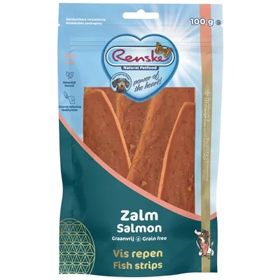 RENSKE GEZONDE BELONING VLEES STRIP ZALM 100 GR RENSKE GEZONDE BELONING VLEES STRIP ZALM 100 GR