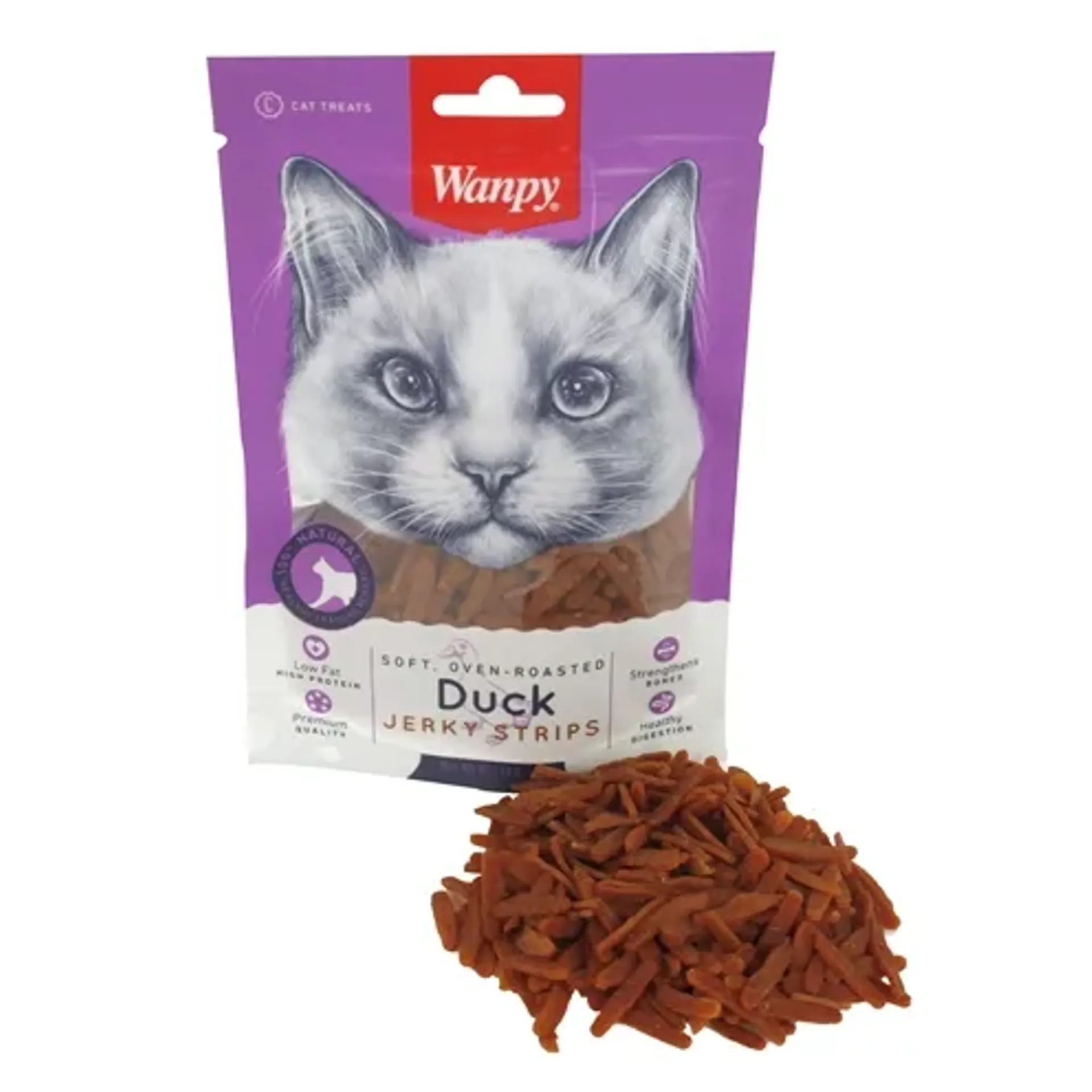 WANPY SOFT OVEN-ROASTED DUCK JERKY STRIPS 80 GR