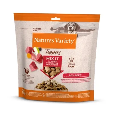 NATURES VARIETY FREEZE DRIED TOPPERS BEEF 120 GR NATURES VARIETY FREEZE DRIED TOPPERS BEEF 120 GR