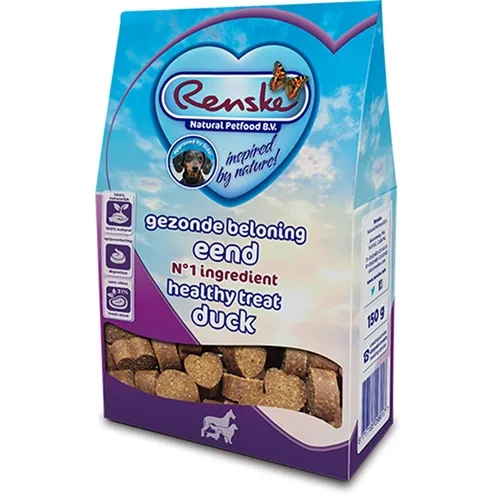 RENSKE GEZONDE BELONING HARTJES EEND 150 GR RENSKE GEZONDE BELONING HARTJES EEND 150 GR