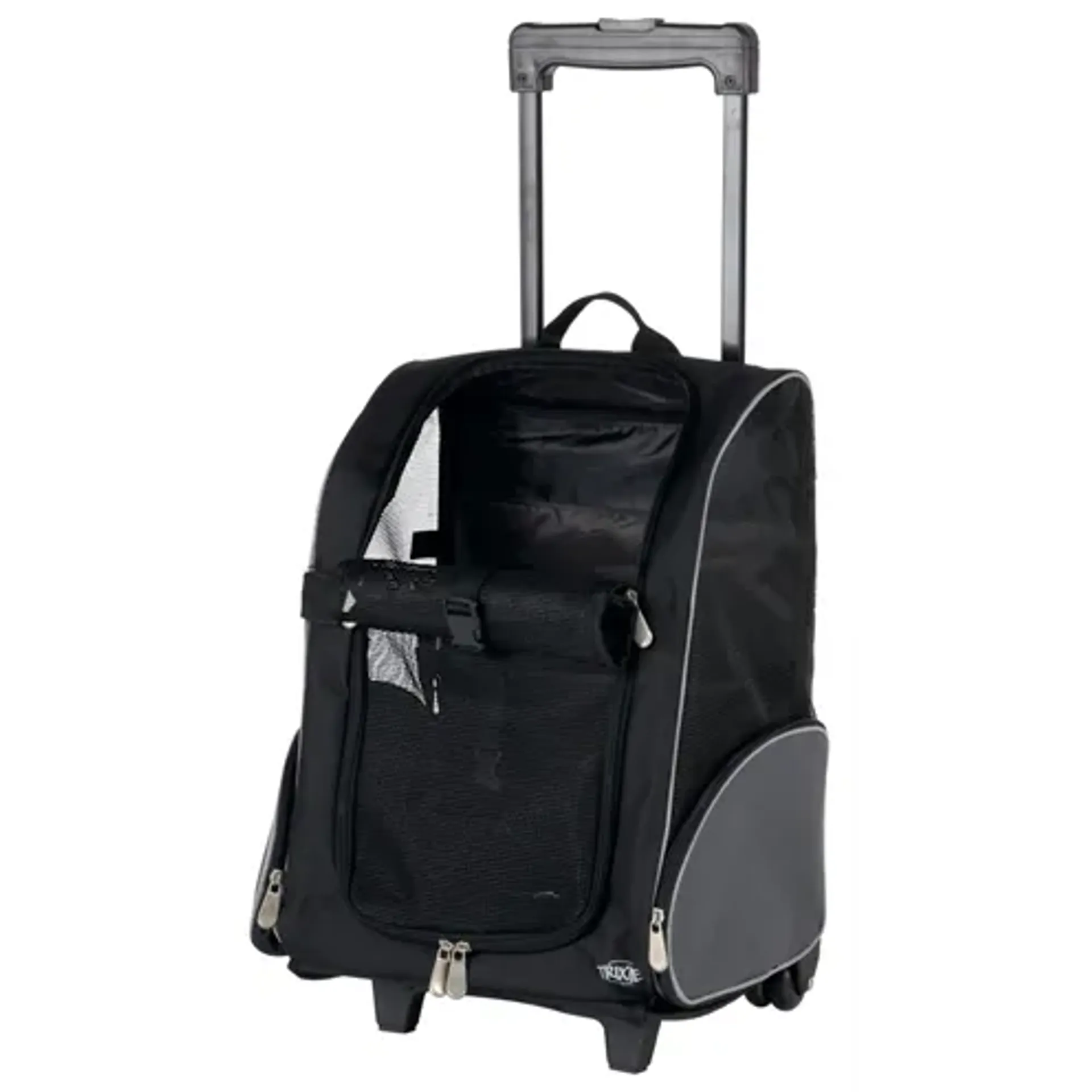 TRIXIE REISMAND TROLLEY ZWART / GRIJS 32X25X45 CM