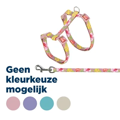 TRIXIE KATTENTUIGJE MET RIEM BLOEMEN MOTIEF ASSORTI 27-45X1 CM TRIXIE KATTENTUIGJE MET RIEM BLOEMEN MOTIEF ASSORTI 27-45X1 CM