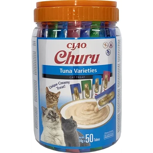 INABA CHURU MULTIPACK TUNA VARIETIES 50X14 GR INABA CHURU MULTIPACK TUNA VARIETIES 50X14 GR