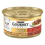 GOURMET GOLD FIJNE HAPJES KALKOEN / EEND 24X85 GR GOURMET GOLD FIJNE HAPJES KALKOEN / EEND 24X85 GR