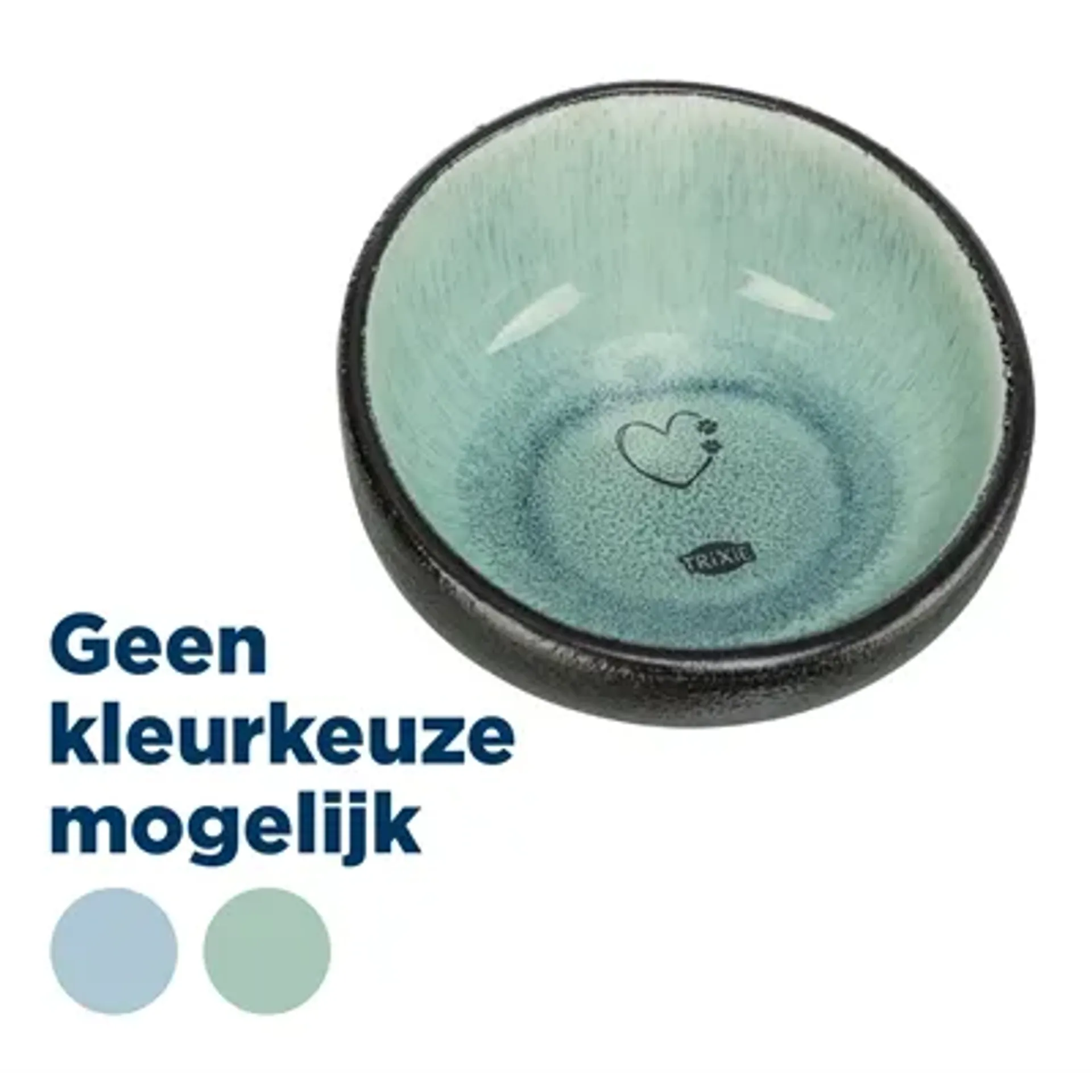TRIXIE VOERBAK / DRINKBAK KERAMIEK ASSORTI 15X15X7 CM