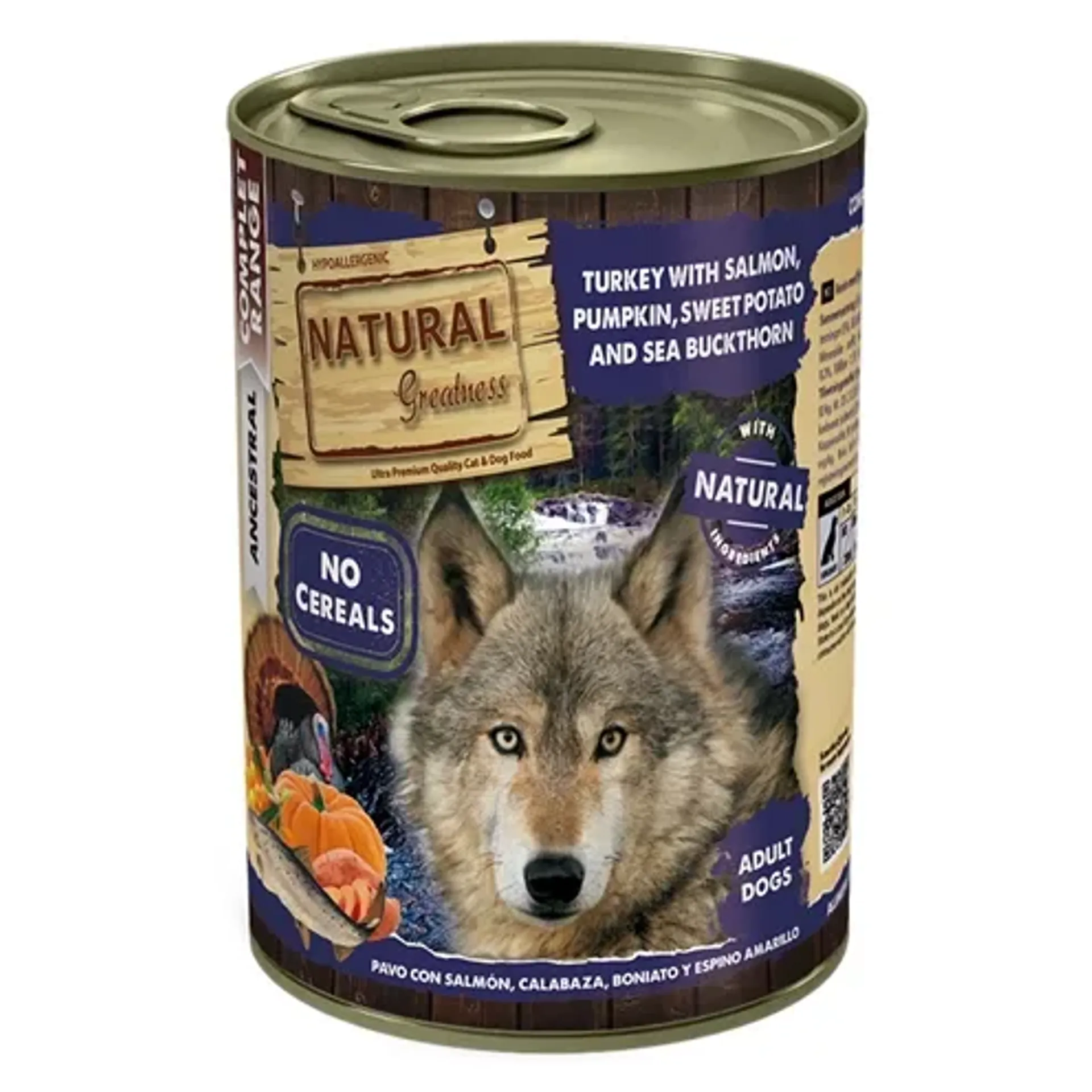 NATURAL GREATNESS TURKEY / SALMON / PUMPKIN / SWEET POTATO 400 GR