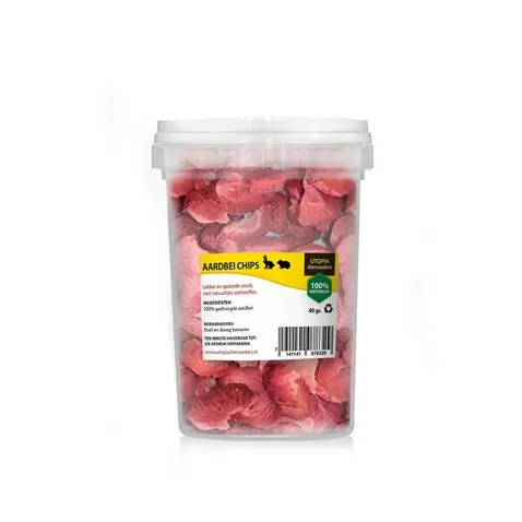 UTOPIA AARDBEI CHIPS 50 GR UTOPIA AARDBEI CHIPS 50 GR
