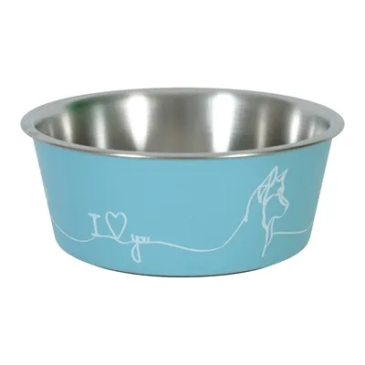 ZOLUX LOVE VOERBAK HOND BLAUW 12,5 CM 400 ML ZOLUX LOVE VOERBAK HOND BLAUW 12,5 CM 400 ML