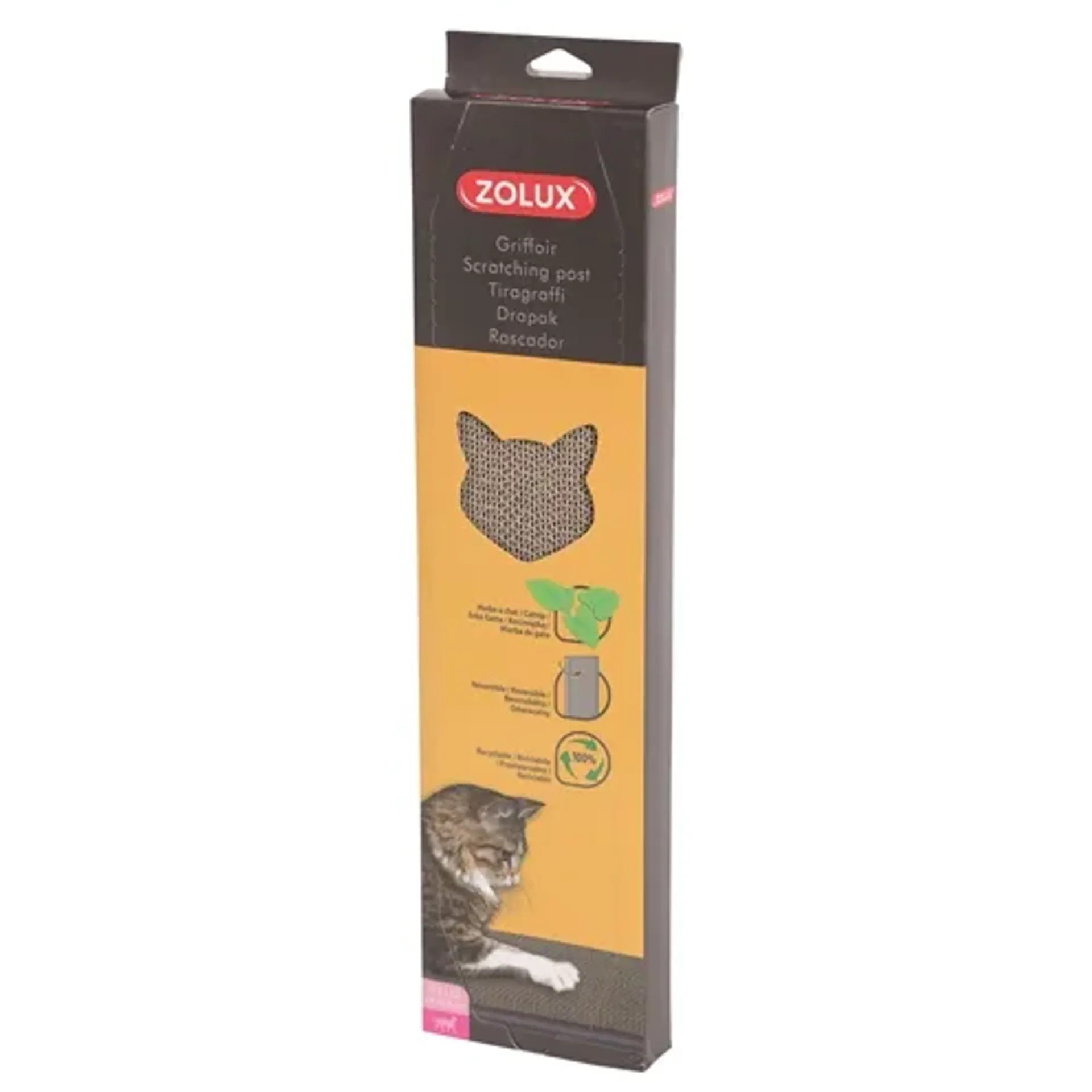 ZOLUX KRABPLANK KARTON MET CATNIP 44X11,5X3 CM