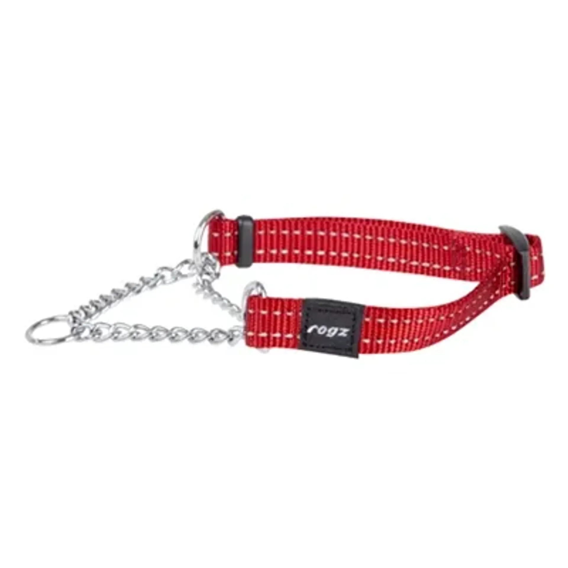 ROGZ FOR DOGS SNAKE HALFSLIP HALSBAND ROOD 16 MMX32-44 CM