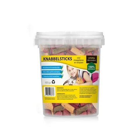 UTOPIA DIERTOTAAL KNABBELSTICKS 450 GR UTOPIA DIERTOTAAL KNABBELSTICKS 450 GR