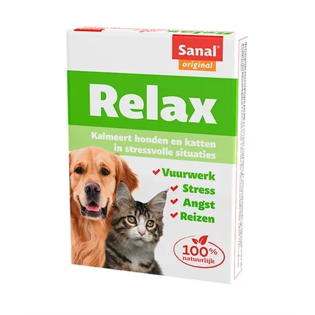 SANAL DOG / CAT RELAX KALMERINGSTABLET 15 TABLETTEN SANAL DOG / CAT RELAX KALMERINGSTABLET 15 TABLETTEN