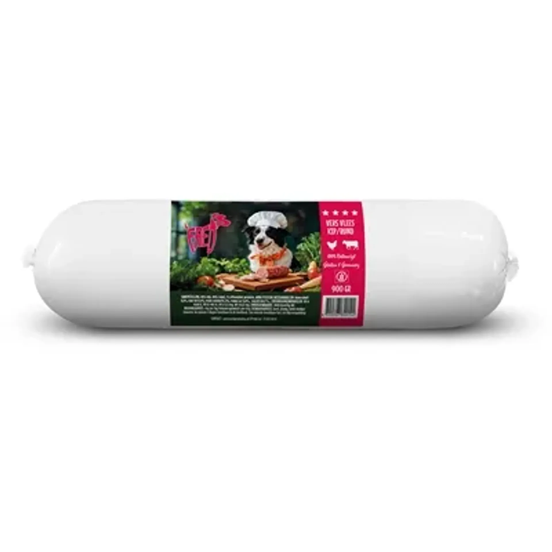 FREDS GESTOOMD VERS VLEES WORST RUND TARWE EN GLUTENVRIJ 900 GR