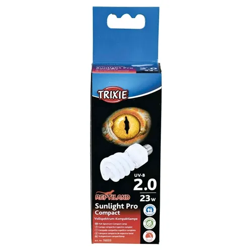 TRIXIE REPTILAND SUNLIGHT PRO COMPACT 2.0 UV-B LAMP 23 WATT 6X6X15,2 CM TRIXIE REPTILAND SUNLIGHT PRO COMPACT 2.0 UV-B LAMP 23 WATT 6X6X15,2 CM