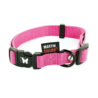 MARTIN HALSBAND VERSTELBAAR NYLON ROZE 30-45X1,6 CM MARTIN HALSBAND VERSTELBAAR NYLON ROZE 30-45X1,6 CM