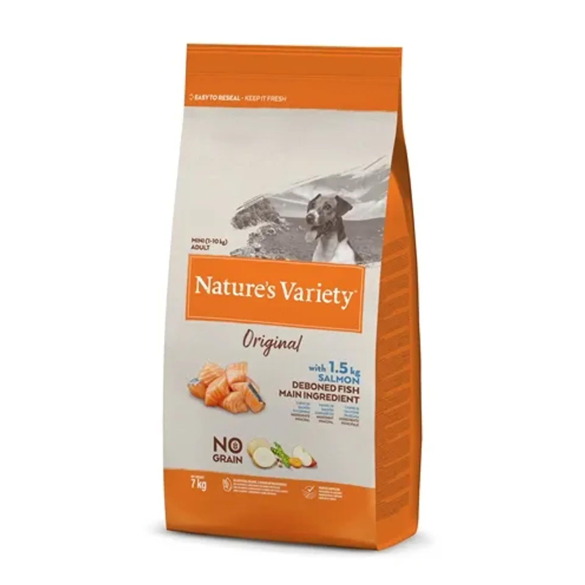 NATURES VARIETY ORIGINAL ADULT MINI SALMON NO GRAIN 7 KG